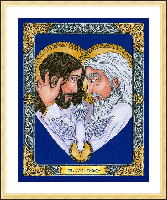 Wall Frame Gold, Matted - Holy Trinity by Brenda Nippert - Trinity Stores