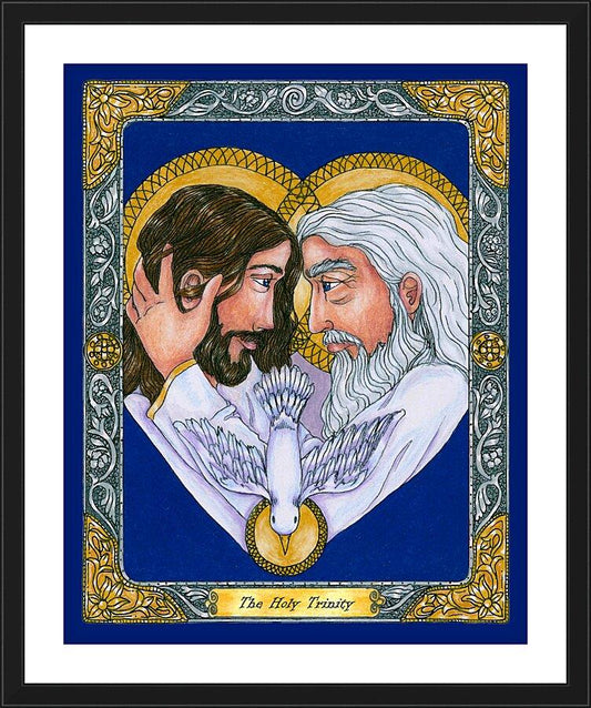 Wall Frame Black, Matted - Holy Trinity by Brenda Nippert - Trinity Stores