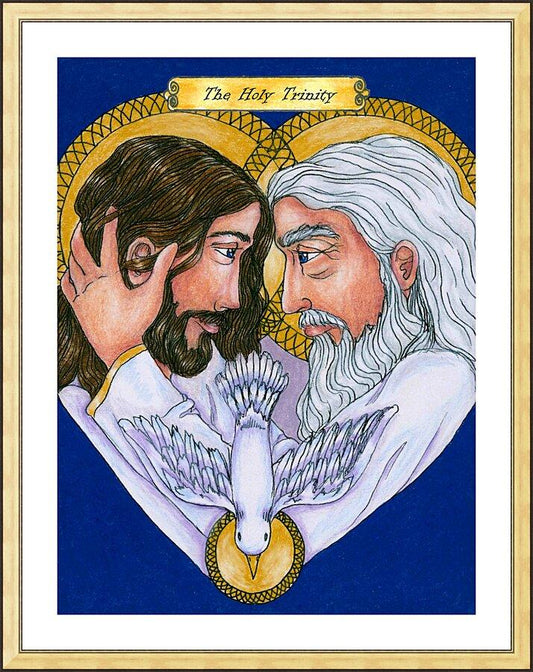 Wall Frame Gold, Matted - Holy Trinity by Brenda Nippert - Trinity Stores
