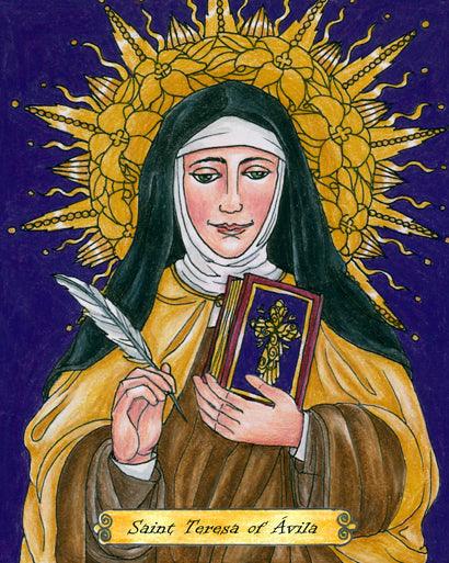 Acrylic Print - St. Teresa of Avila  by Brenda Nippert - Trinity Stores