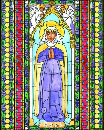 Wall Frame Gold, Matted - St. Ita by Brenda Nippert - Trinity Stores