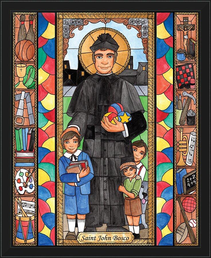 Wall Frame Black - St. John Bosco by Brenda Nippert - Trinity Stores