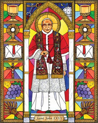 Wall Frame Espresso, Matted - St. John XXIII by Brenda Nippert - Trinity Stores