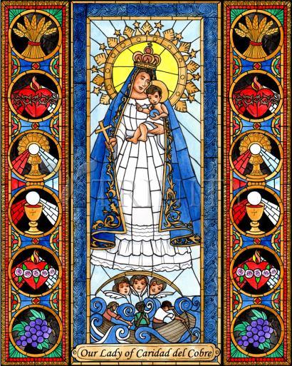 Wall Frame Gold, Matted - Our Lady of Caridad del Cobre by Brenda Nippert - Trinity Stores