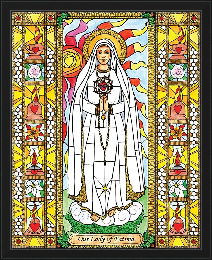 Wall Frame Black - Our Lady of Fatima by Brenda Nippert - Trinity Stores