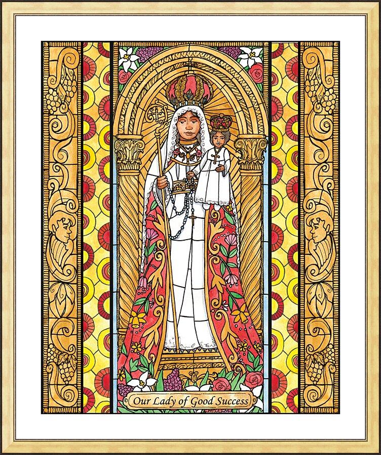 Wall Frame Gold, Matted - Our Lady of Good Success by Brenda Nippert - Trinity Stores