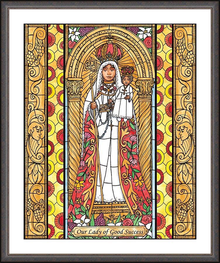 Wall Frame Espresso, Matted - Our Lady of Good Success by Brenda Nippert - Trinity Stores