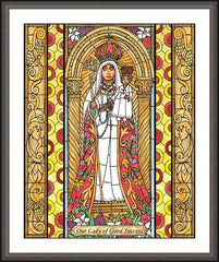 Wall Frame Espresso - Our Lady of Good Success by B. Nippert
