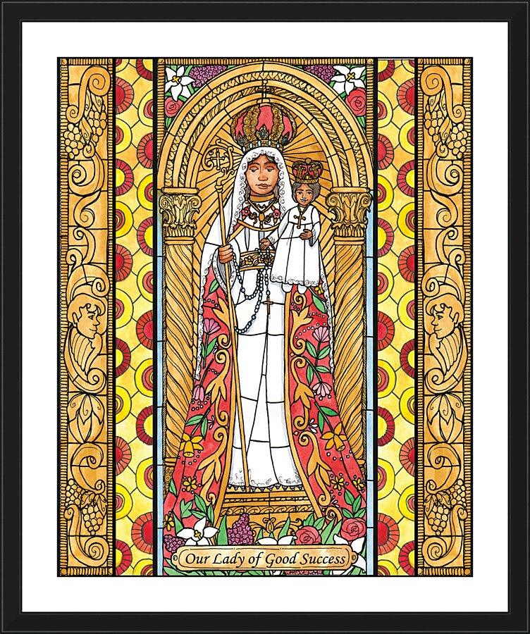 Wall Frame Black, Matted - Our Lady of Good Success by Brenda Nippert - Trinity Stores
