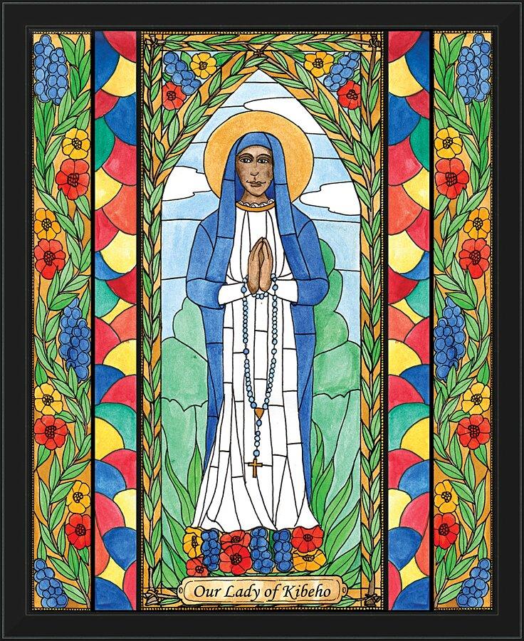 Wall Frame Black - Our Lady of Kibeho by Brenda Nippert - Trinity Stores