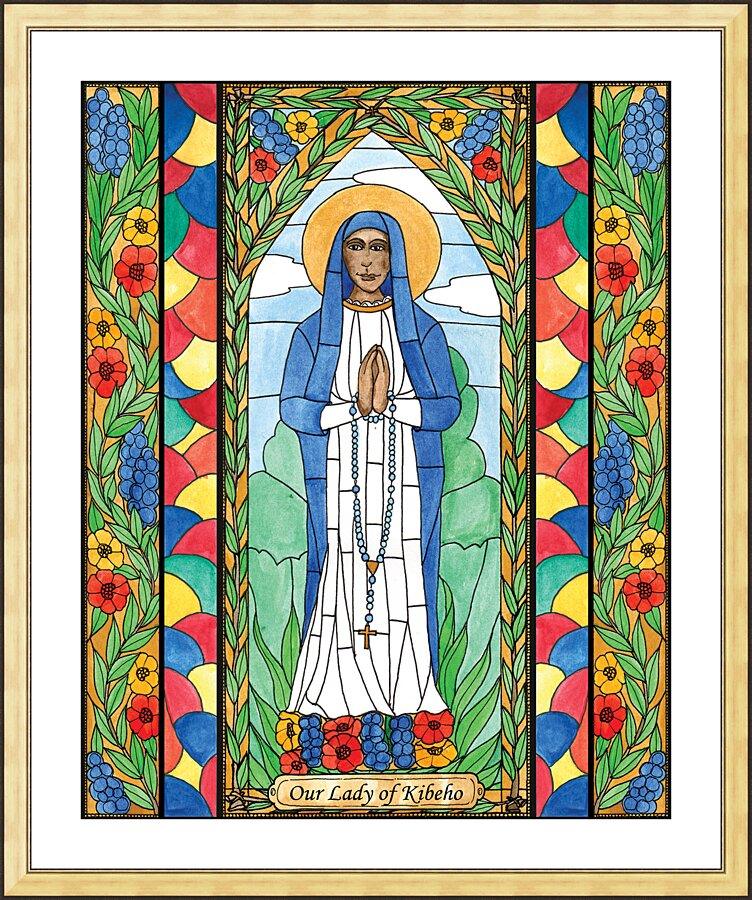 Wall Frame Gold, Matted - Our Lady of Kibeho by Brenda Nippert - Trinity Stores