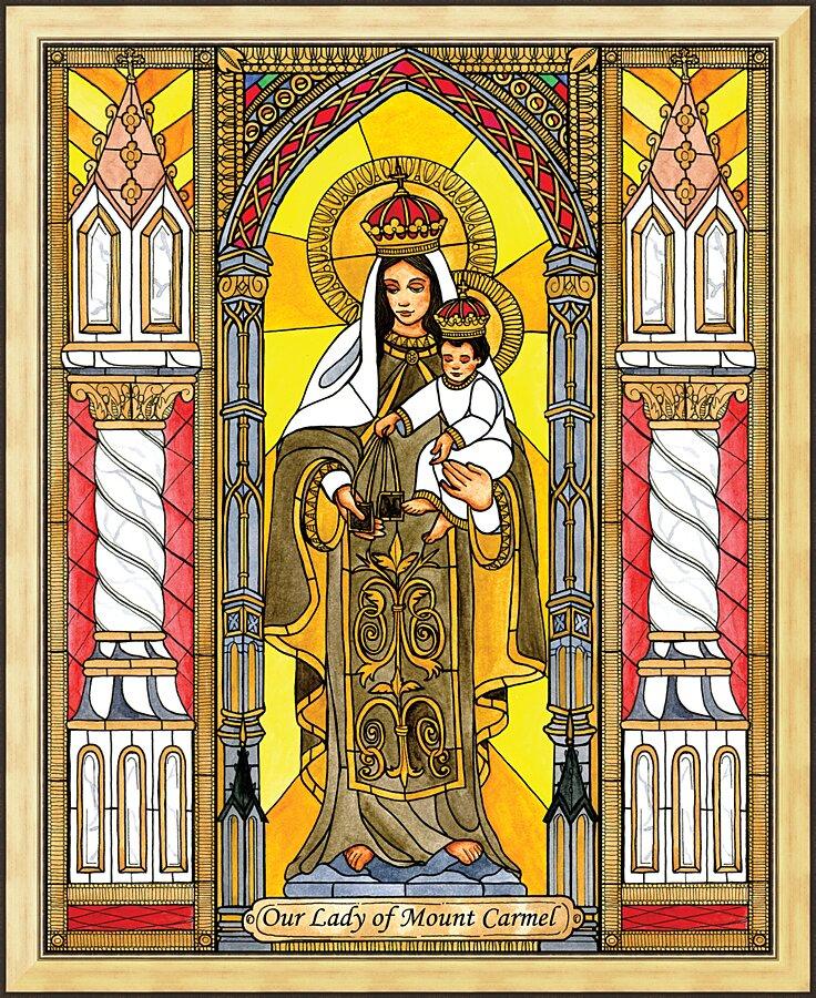 Wall Frame Gold - Our Lady of Mt. Carmel by Brenda Nippert - Trinity Stores