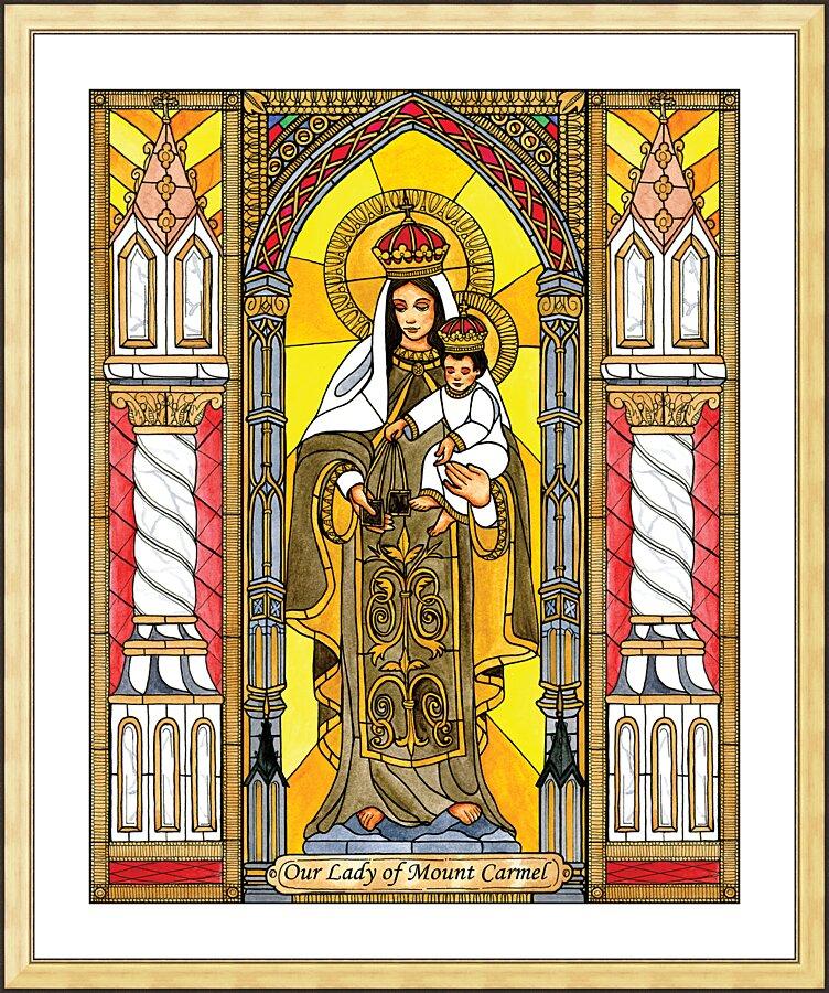 Wall Frame Gold, Matted - Our Lady of Mt. Carmel by Brenda Nippert - Trinity Stores
