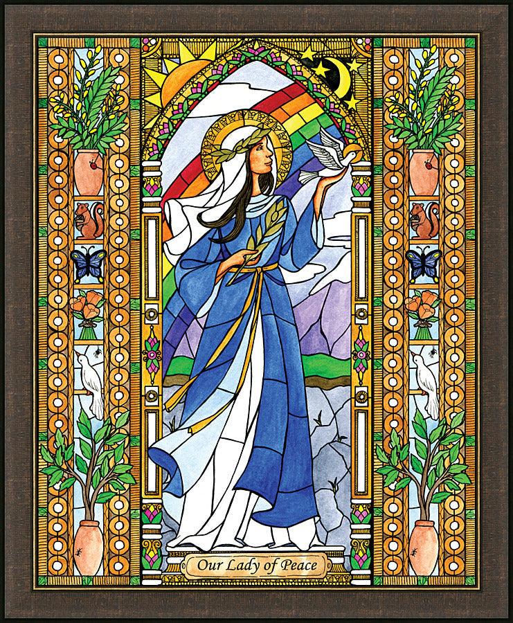 Wall Frame Espresso - Our Lady of Peace by Brenda Nippert - Trinity Stores