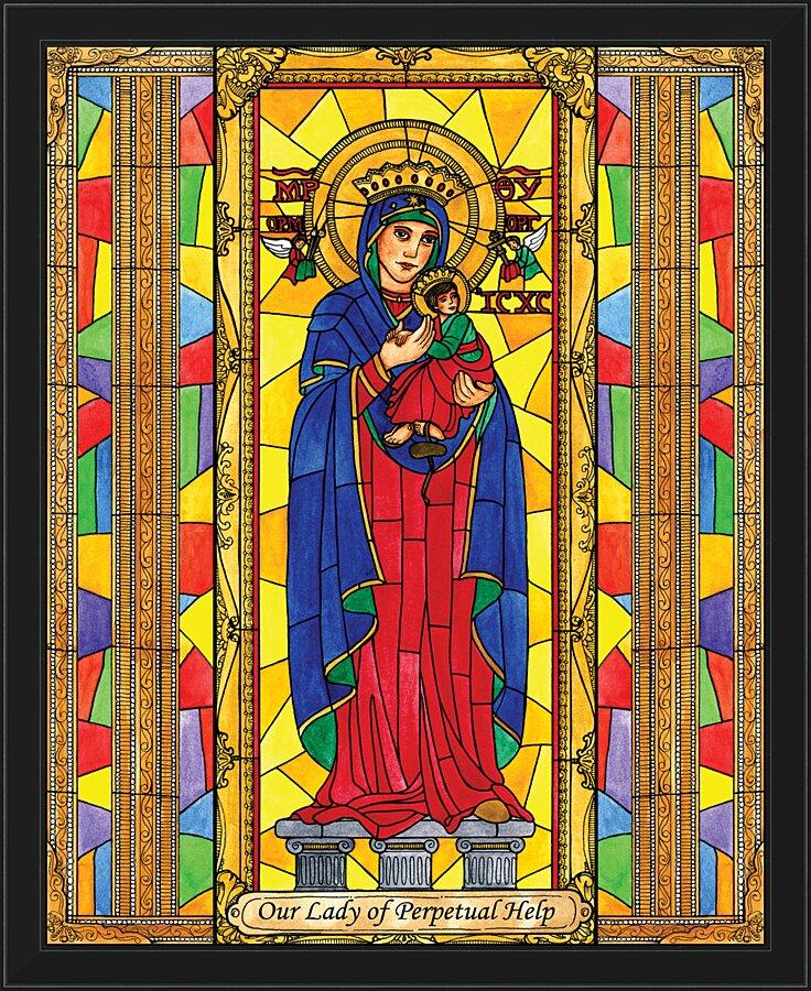 Wall Frame Black - Our Lady of Perpetual Help by Brenda Nippert - Trinity Stores