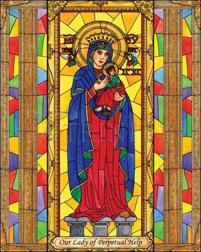 Wall Frame Espresso, Matted - Our Lady of Perpetual Help by Brenda Nippert - Trinity Stores