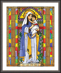 Wall Frame Espresso - Our Lady of the Rosary by B. Nippert