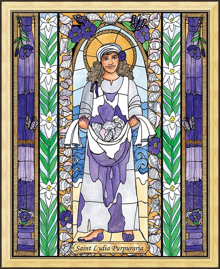 Wall Frame Gold - St. Lydia Purpuraria by Brenda Nippert - Trinity Stores