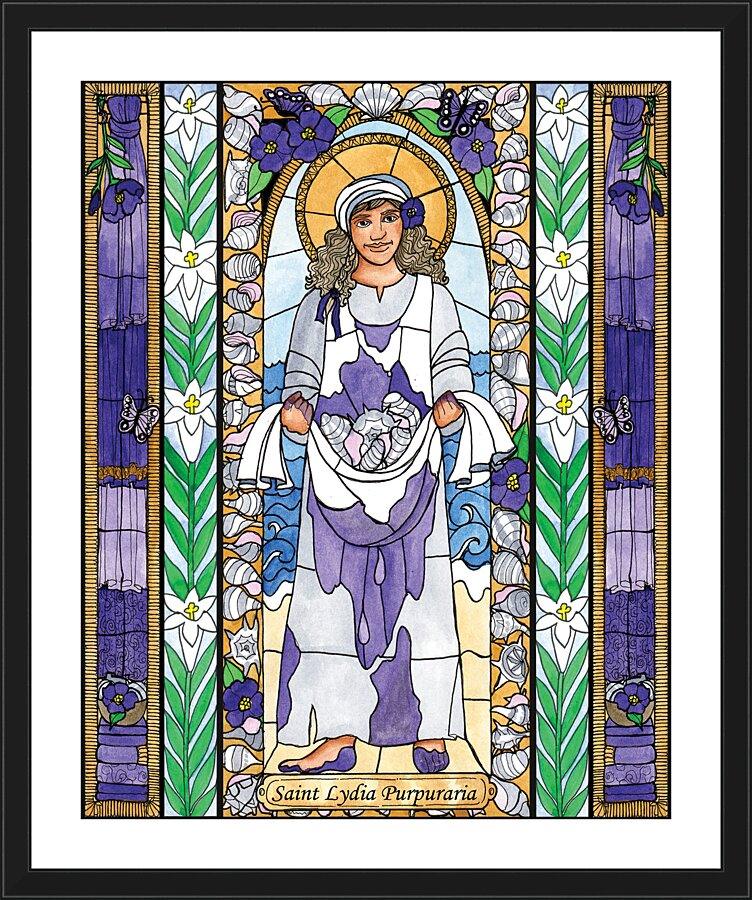 Wall Frame Black, Matted - St. Lydia Purpuraria by Brenda Nippert - Trinity Stores