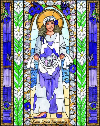 Wall Frame Espresso, Matted - St. Lydia Purpuraria by Brenda Nippert - Trinity Stores