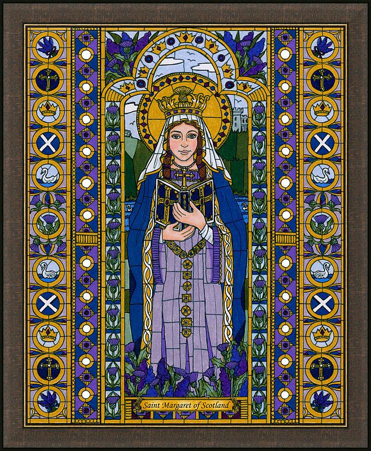 Wall Frame Espresso - St. Margaret of Scotland by Brenda Nippert - Trinity Stores