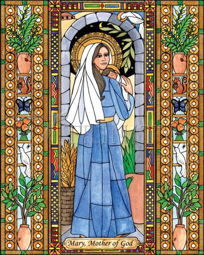 Metal Print - Mary, Mother of God by Brenda Nippert - Trinity Stores