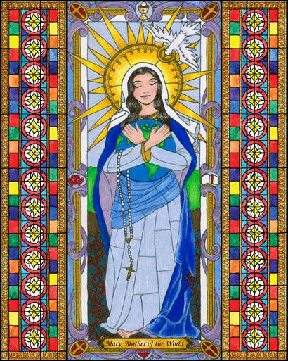 Acrylic Print - Mary, Mother of the World by Brenda Nippert - Trinity Stores