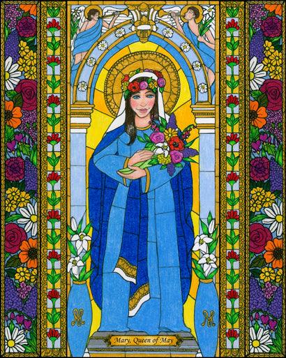Acrylic Print - Mary, Queen of May by Brenda Nippert - Trinity Stores