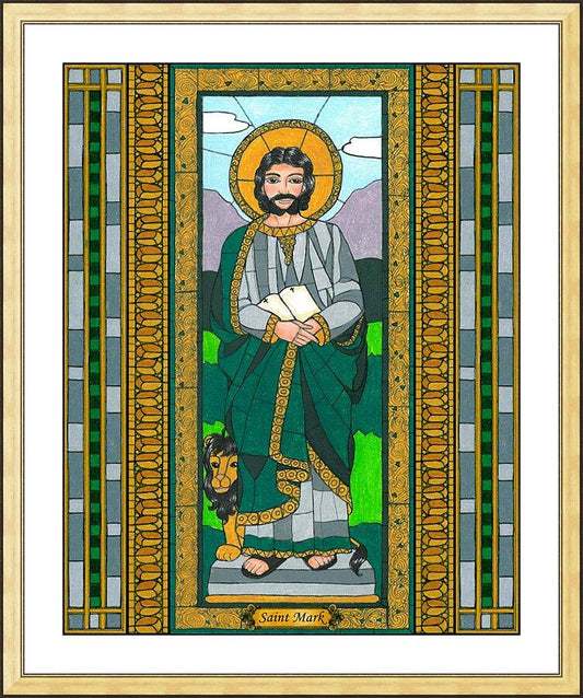 Wall Frame Gold, Matted - St. Mark by Brenda Nippert - Trinity Stores