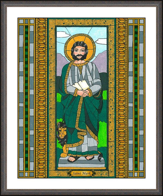 Wall Frame Espresso, Matted - St. Mark by Brenda Nippert - Trinity Stores