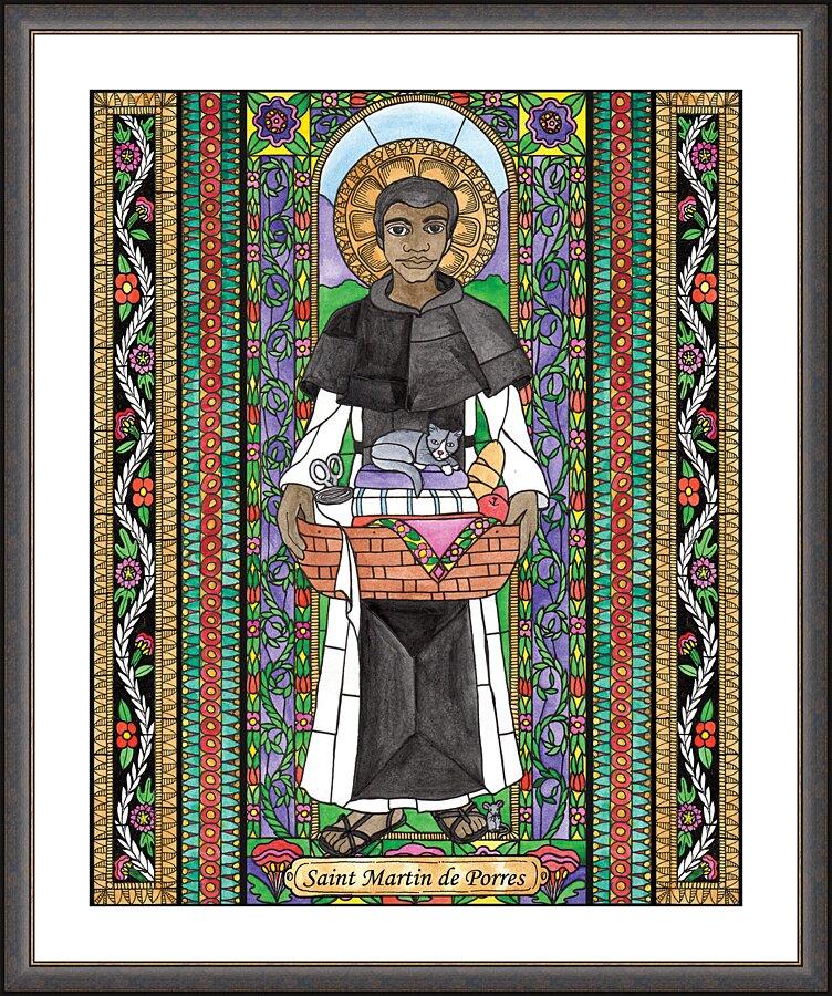 Wall Frame Espresso, Matted - St. Martin de Porres by Brenda Nippert - Trinity Stores