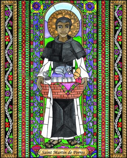Wall Frame Espresso, Matted - St. Martin de Porres by Brenda Nippert - Trinity Stores