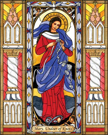 Wall Frame Espresso, Matted - Mary, Undoer of Knots by Brenda Nippert - Trinity Stores