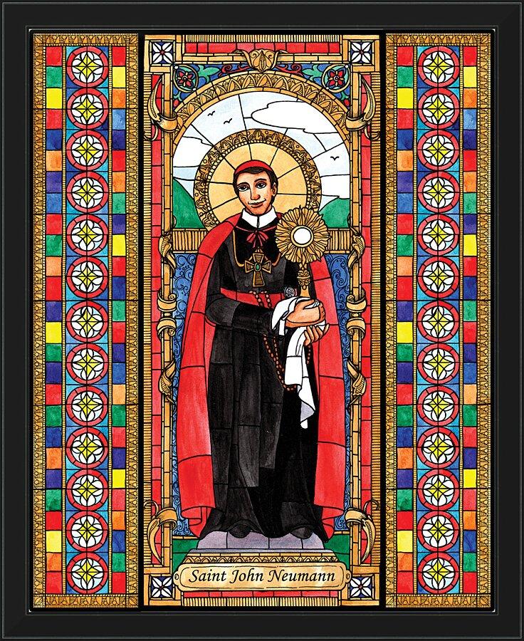Wall Frame Black - St. John Neumann by Brenda Nippert - Trinity Stores