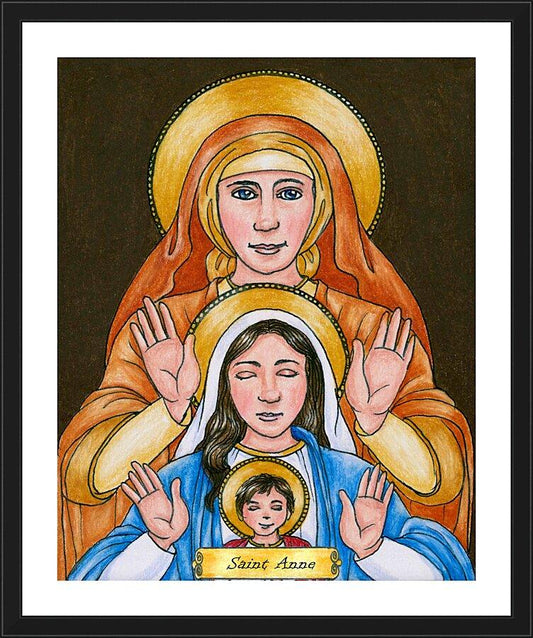 Wall Frame Black, Matted - St. Anne by Brenda Nippert - Trinity Stores