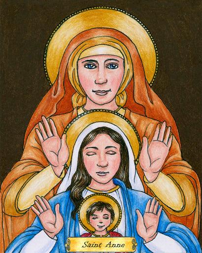 Wall Frame Black, Matted - St. Anne by Brenda Nippert - Trinity Stores