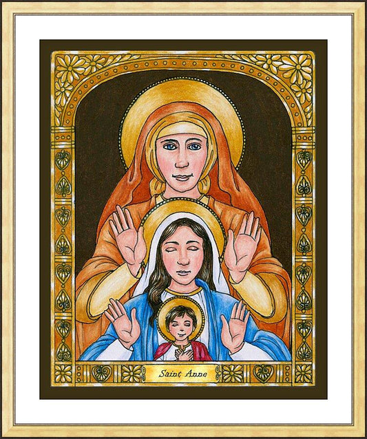 Wall Frame Gold, Matted - St. Anne by Brenda Nippert - Trinity Stores