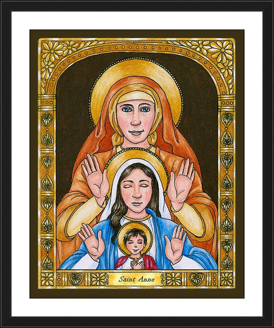 Wall Frame Black, Matted - St. Anne by Brenda Nippert - Trinity Stores