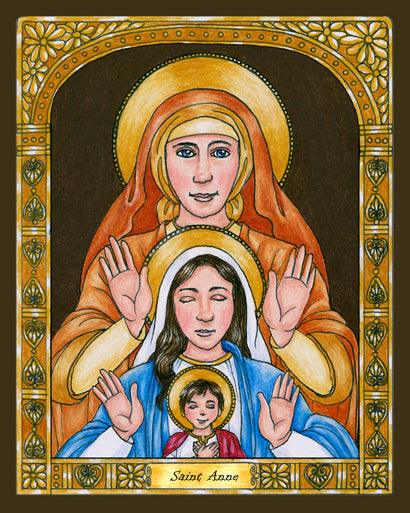 Wall Frame Gold, Matted - St. Anne by Brenda Nippert - Trinity Stores