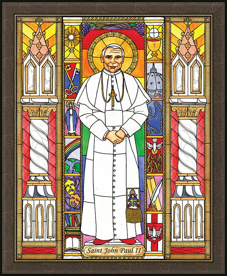 Wall Frame Espresso - St. John Paul II by Brenda Nippert - Trinity Stores