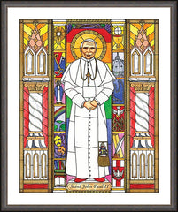 Wall Frame Espresso - St. John Paul II by B. Nippert