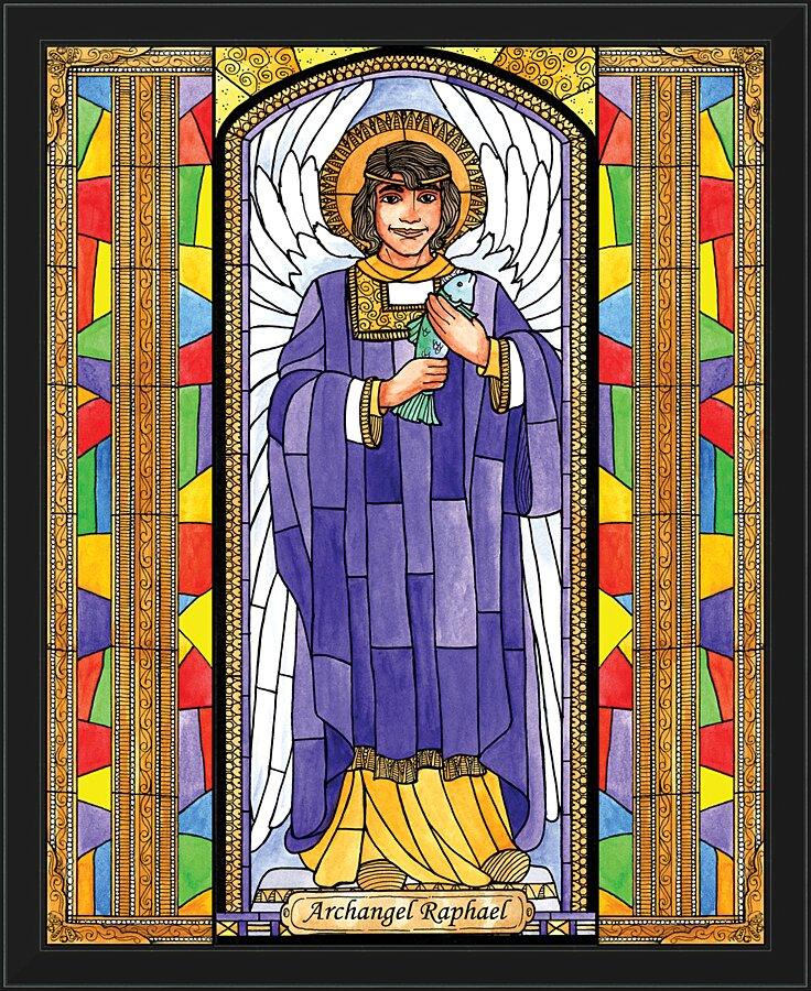 Wall Frame Black - St. Raphael Archangel by Brenda Nippert - Trinity Stores