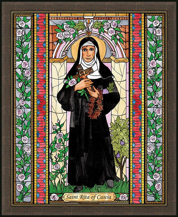 Wall Frame Espresso - St. Rita of Cascia by Brenda Nippert - Trinity Stores
