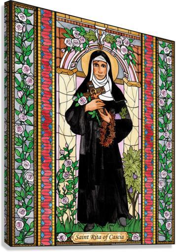 Canvas Print - St. Rita of Cascia by Brenda Nippert - Trinity Stores