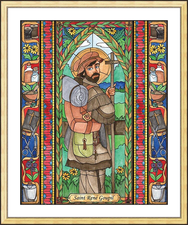 Wall Frame Gold, Matted - St. Rene Goupil by Brenda Nippert - Trinity Stores