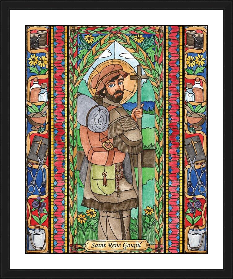 Wall Frame Black, Matted - St. Rene Goupil by Brenda Nippert - Trinity Stores