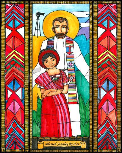 Metal Print - Bl. Stanley Rother by Brenda Nippert - Trinity Stores