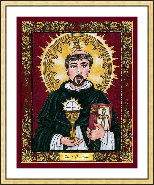 Wall Frame Gold, Matted - St. Dominic by Brenda Nippert - Trinity Stores