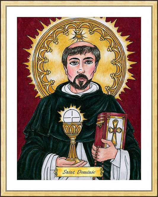 Wall Frame Gold, Matted - St. Dominic by Brenda Nippert - Trinity Stores