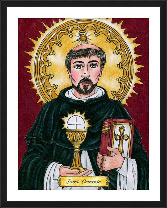 Wall Frame Black, Matted - St. Dominic by Brenda Nippert - Trinity Stores